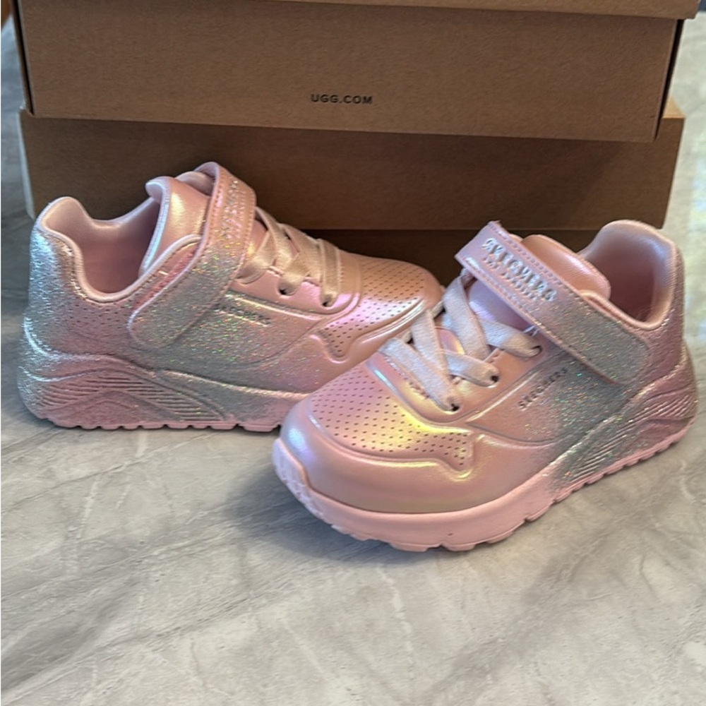 Skechers Uno Toddler Girls Shimmering Pink Sneakers Size 8T